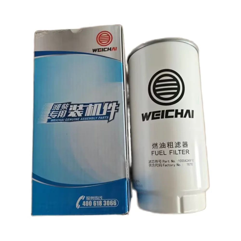 Sinotruk Howo WP10 Engine Fuel Filter 1000424916 Truck Parts by WEICHAI High Quality
